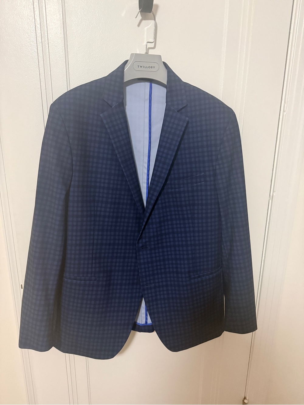 Men's Navy Check Sport Coat - Twillory